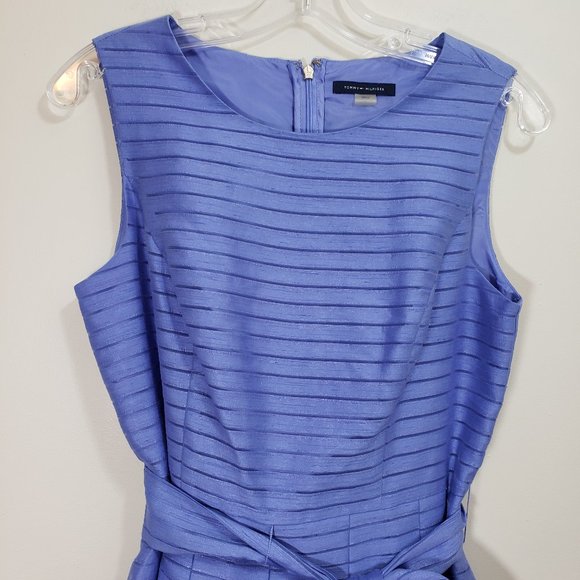 Tommy Hilfiger illusion striped sleeveless fit & flare dress - Picture 2 of 11